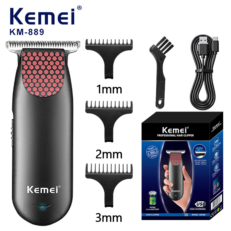 Men'S Grooming Electric Trimmer - Kemei 889 profissional bolso sem fio