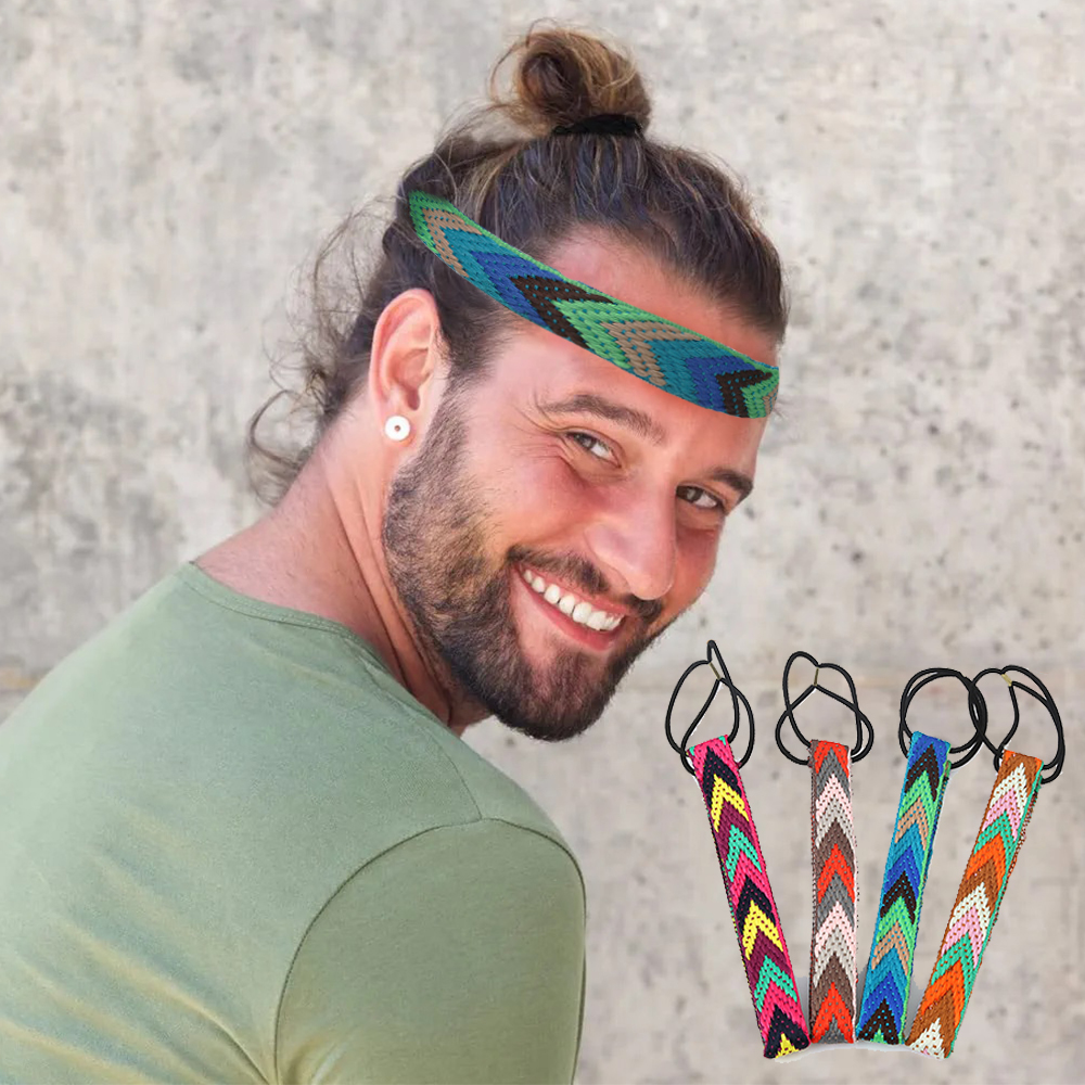 Men'S Grooming Tape - Bohemian Elastic Hair Band para Homens
