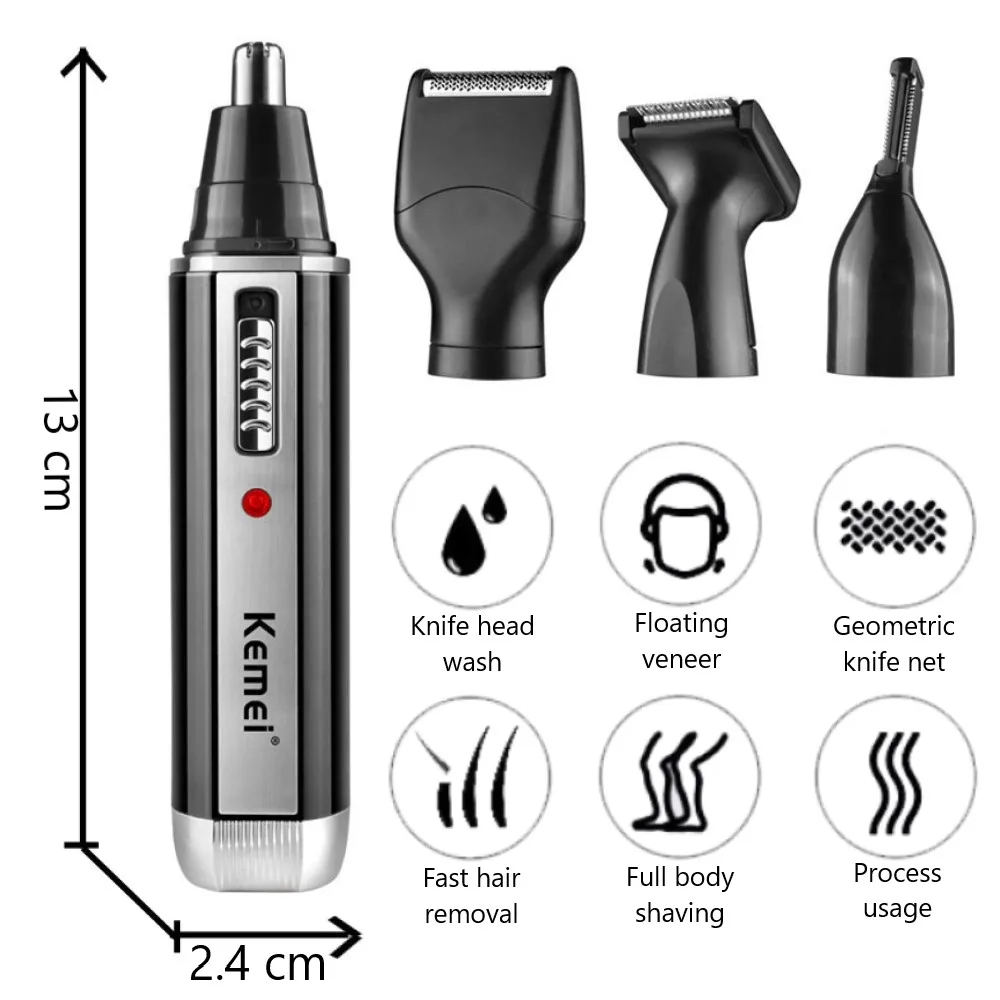 Kemei 4 em 1 aparador para hom - Men'S Grooming Electric Trimmer avaliação e preço