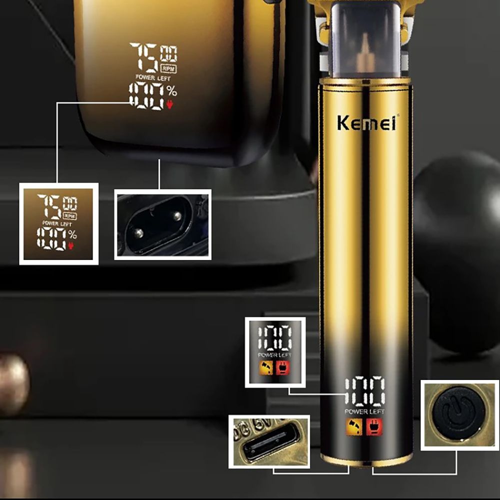 Kemei aparador de cabelo elétr - Men'S Grooming Electric Trimmer avaliação e preço