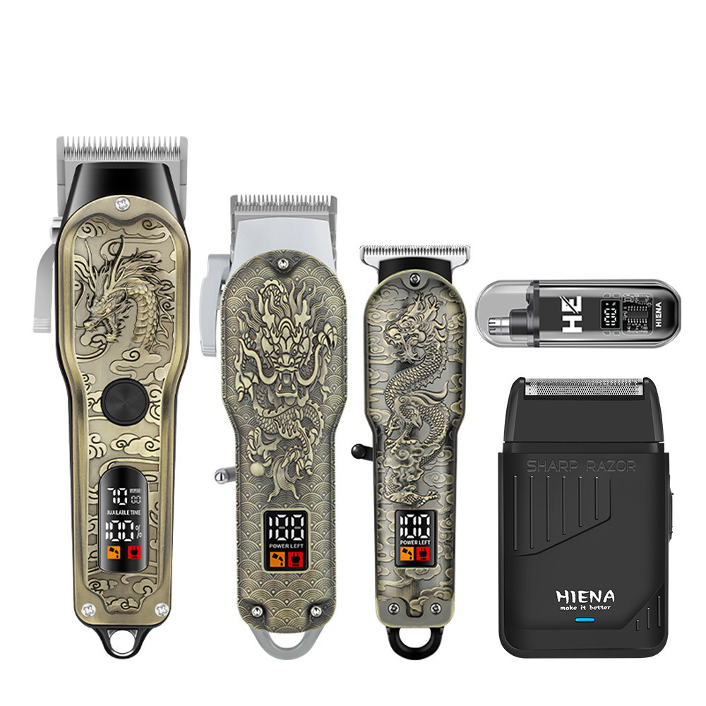 HIENA 5 Peças: Máquina de Cort - Men'S Grooming Electric Trimmer avaliação e preço