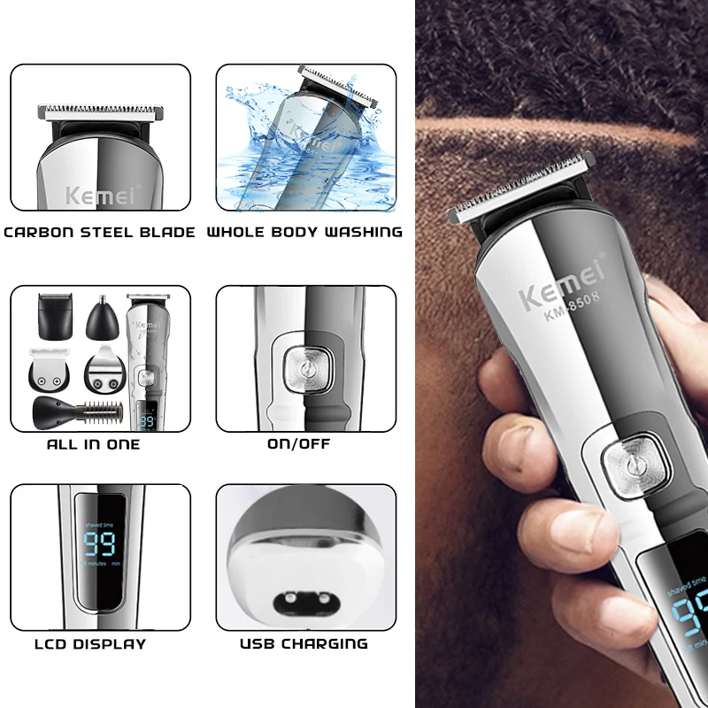 Aparador de Barba e Cabelo Mul - Men'S Grooming Electric Trimmer avaliação e preço